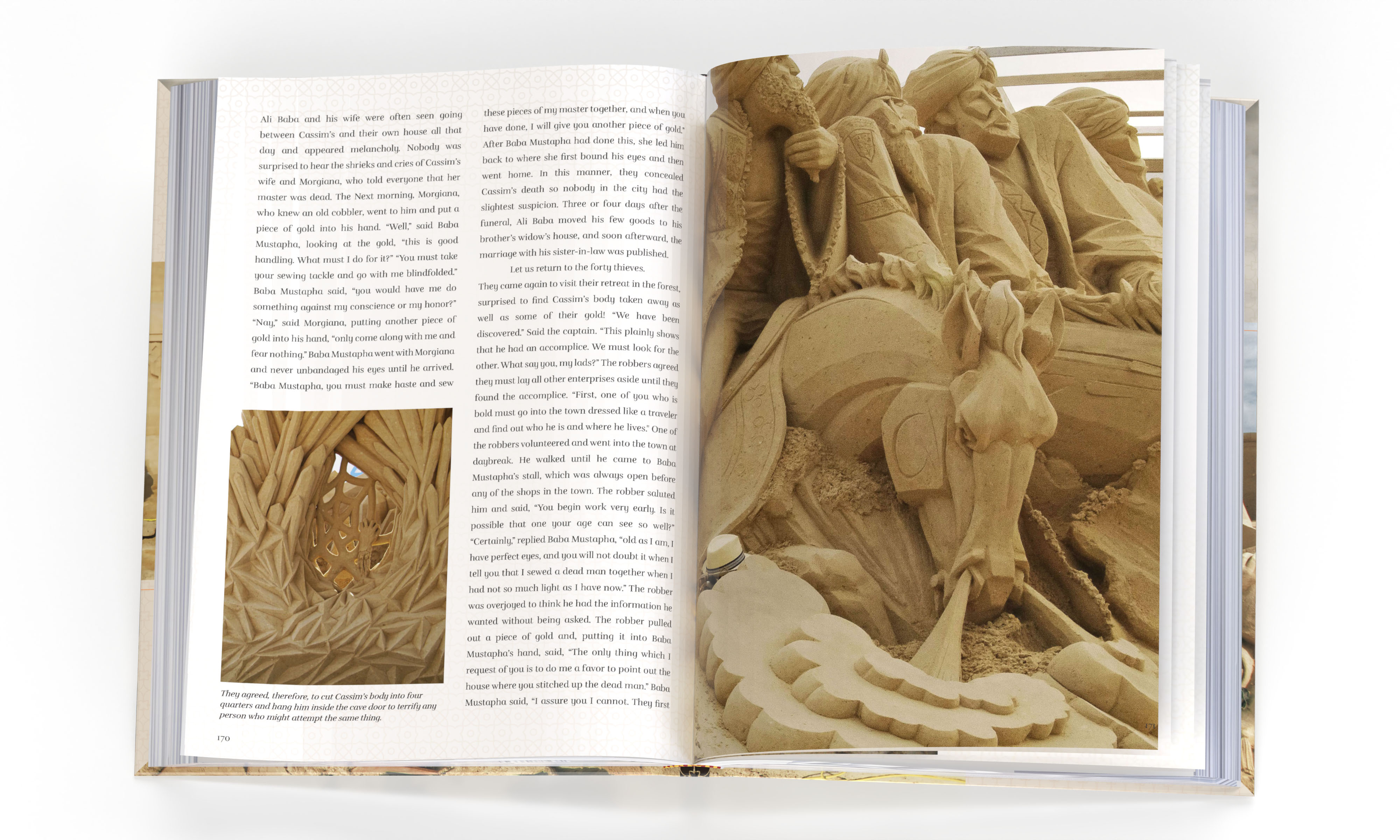 Alibaba and the Forty Thieves sand sculpture